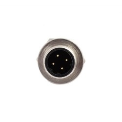 4-Pole M12 Rear Mount Connector Solder Contacts For Cable 10PCS