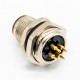 4Pin M12 Connector 180° PCB Mount A Coding Back Mount Waterproof Male Socket 4Pin M12 Connector 180° PCB Mount A Coding Back Mount Waterproof Male Socket