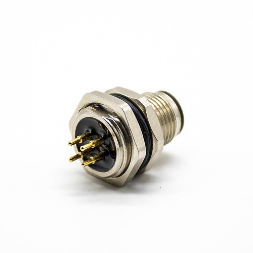 4Pin M12 Connector 180° PCB Mount A Coding Back Mount Waterproof Male Socket 4Pin M12 Connector 180° PCB Mount A Coding Back Mount Waterproof Male Socket