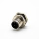 4Pin M12 Connector 180° PCB Mount A Coding Back Mount Waterproof Male Socket 4Pin M12 Connector 180° PCB Mount A Coding Back Mount Waterproof Male Socket