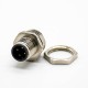 4Pin M12 Connector 180° PCB Mount A Coding Back Mount Waterproof Male Socket 4Pin M12 Connector 180° PCB Mount A Coding Back Mount Waterproof Male Socket