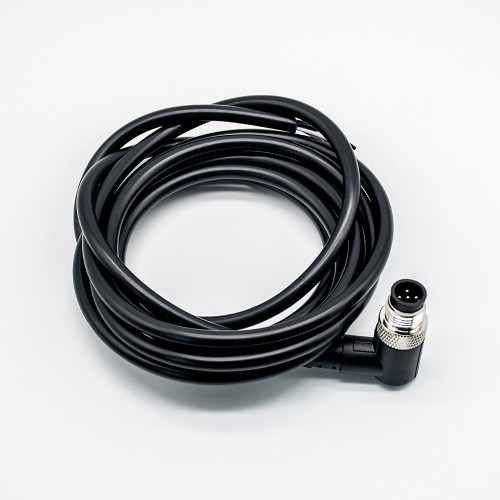 5 Pin M12 Connector A Code Male Angle Molded Cable 5M Single Ended Cable AWG22 5 Pin M12 Connector A Code Male Angle Molded Cable 5M Single Ended Cable AWG22