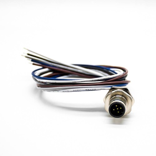 5 Pin M12 Connector A Coded Straight Back Mount Cable 0.2M Waterproof Male Receptacles 5 Pin M12 Connector A Coded Straight Back Mount Cable 0.2M Waterproof Male Receptacles