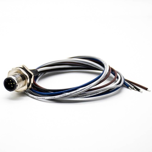 5 Pin M12 Connector A Coded Straight Back Mount Cable 0.2M Waterproof Male Receptacles 5 Pin M12 Connector A Coded Straight Back Mount Cable 0.2M Waterproof Male Receptacles