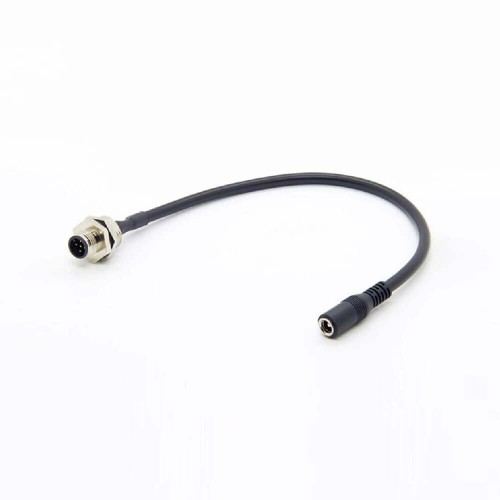 5 Pin M12 Male Back Mount Connector To DC 5.5Mm Female Cable 0.2M 5 Pin M12 Male Back Mount Connector To DC 5.5Mm Female Cable 0.2M