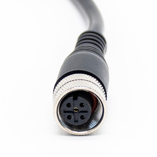 5 Pole M12 Cable Female Straight Connector Black Cable PVC 1.5M AWG22 A Code 5 Pole M12 Cable Female Straight Connector Black Cable PVC 1.5M AWG22 A Code