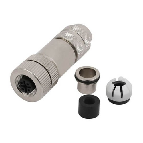 5PCS M12 A-Coding 4 Pins Assembly Cable Connector Female Straight Shielded Plug With PG7 5PCS M12 A-Coding 4 Pins Assembly Cable Connector Female Straight Shielded Plug With PG7