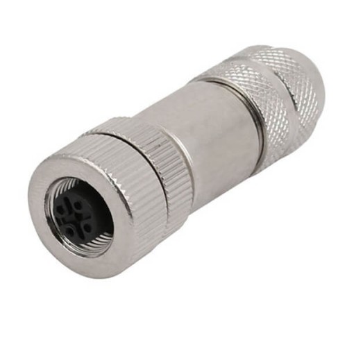 5PCS M12 A-Coding 4 Pins Assembly Cable Connector Female Straight Shielded Plug With PG7 5PCS M12 A-Coding 4 Pins Assembly Cable Connector Female Straight Shielded Plug With PG7
