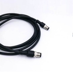 8 Pin M12 Cable Sensor Connector A-Coding Male to Male Straight Cable Length 24ft AWG24