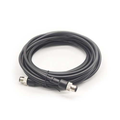 8 Pin M12 Cable Sensor Connector A-Coding Male to Male Straight Cable Length 24ft AWG24 8 Pin M12 Cable Sensor Connector A-Coding Male to Male Straight Cable Length 24ft AWG24