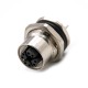 8 Pin M12 X Coded Female Connector Panel Receptacles Straight PCB Pount Waterproof 8 Pin M12 X Coded Female Connector Panel Receptacles Straight PCB Pount Waterproof