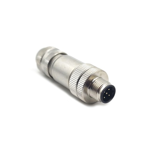 B Coded M12 Connector 5 Pin Male B Code Shiled Plug Metal Shell Screw-Jont for Cable Waterproof