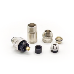 B Coded M12 Connector 5 Pin Male B Code Shiled Plug Metal Shell Screw-Jont for Cable Waterproof