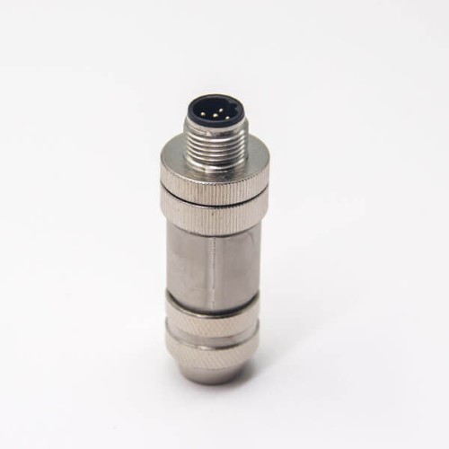 B Coded M12 Connector 5 Pin Male B Code Shiled Plug Metal Shell Screw-Jont for Cable Waterproof