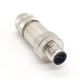B Coded M12 Connector 5 Pin Male B Code Shiled Plug Metal Shell Screw-Jont for Cable Waterproof