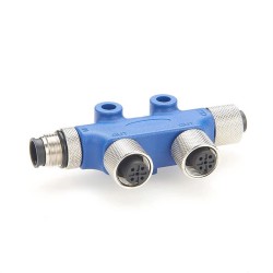 Boat Network N2K 2-Port T-Connector M12 5 Pin 3 Femlae To 5 Pin Male