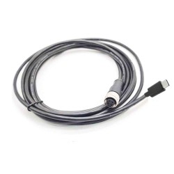 Cable Adaptor M12 4Pin A Code Female to USB 2.0 Type C Male Assembly 3 Meters AWG26