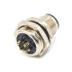 Connector M12 4 Pin A Code Male Shiled Blukhead Waterproof Panel Receptacles for Cable