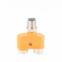 EBC113 Y Splitter M12 Y Type Adapter A Code 4 Pin Male to Dual 5 Pin Female Adapter Waterproof Adapter
