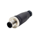 Ethernet M12 Connector Field Wireable Waterproof Straight 4 Pin A Code Unshield Male Plug for Cable