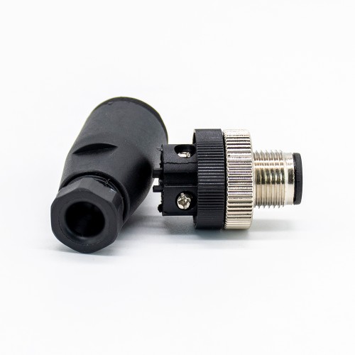 Ethernet M12 Connector Field Wireable Waterproof Straight 4 Pin A Code Unshield Male Plug for Cable