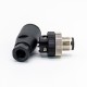 Ethernet M12 Connector Field Wireable Waterproof Straight 4 Pin A Code Unshield Male Plug for Cable