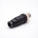 Ethernet M12 Connector Field Wireable Waterproof Straight 4 Pin A Code Unshield Male Plug for Cable