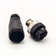 Ethernet M12 Connector Field Wireable Waterproof Straight 4 Pin A Code Unshield Male Plug for Cable