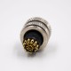 Female Connector M12 17 Pin Straight A Coded Injection molding Connector Overmolded Solder For Cable Non-Shield