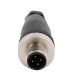 Field Connectors M12 4Pin Male Straight Cable Plug With PG7 5PCS