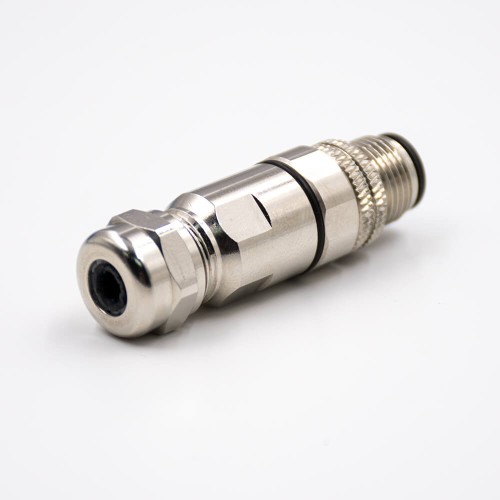 Field Wireable M12 Connectors 5Pin A-Coding Male Straight Shield Field Wireable Connector Cable Screw-joint