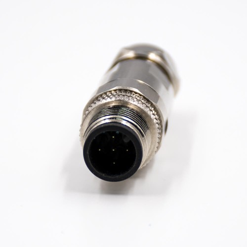 Field Wireable M12 Connectors 5Pin A-Coding Male Straight Shield Field Wireable Connector Cable Screw-joint
