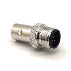 M12 12 Pin Male Injection Molding Connector A Coded Type Shield Waterproof Overmolded Connector for Cable