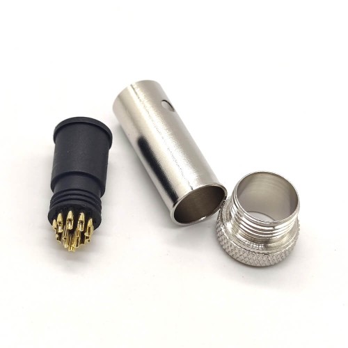 M12 12 Pin Male Injection Molding Connector A Coded Type Shield Waterproof Overmolded Connector for Cable M12 12 Pin Male Injection Molding Connector A Coded Type Shield Waterproof Overmolded Connector for Cable