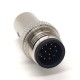 M12 12 Pin Male Injection Molding Connector A Coded Type Shield Waterproof Overmolded Connector for Cable M12 12 Pin Male Injection Molding Connector A Coded Type Shield Waterproof Overmolded Connector for Cable