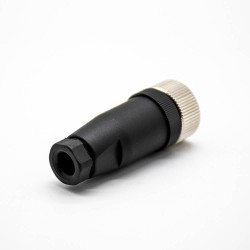 M12 3Pin Female A-Code Field Installable Screw Termination Unshield