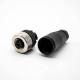 M12 3Pin Female A-Code Field Installable Screw Termination Unshield