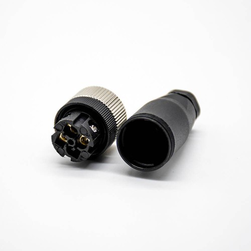 M12 3Pin Female A-Code Field Installable Screw Termination Unshield