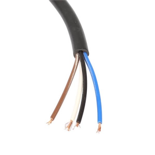 M12 4 Core A-Coding Female Straight Connector Molded 1.5M AWG22 PVC Black Cable Single Ended