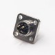 M12 4 Pin A Code Female Shiled Flange Rear Blukhead Solder Type Aviation Waterproof Connector