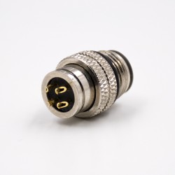 M12 4 Pin Connector Male Waterproof Injection molding Connector A Coded Straight Shield