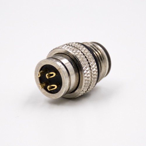 M12 4 Pin Connector Male Waterproof Injection molding Connector A Coded Straight Shield