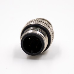M12 4 Pin Connector Male Waterproof Injection molding Connector A Coded Straight Shield