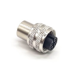 M12 4 Pin Female A Coded Injection Molding Connector Shield Waterproof Overmolded Connector for Cable
