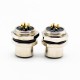 M12 4 Pin Panel Receptacles A Coded Straight Waterproof Shiled Female Rear Bulkhead Solder type Cable