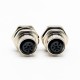 M12 4 Pin Panel Receptacles A Coded Straight Waterproof Shiled Female Rear Bulkhead Solder type Cable