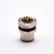 M12 4 Pin Panel Receptacles A Coded Straight Waterproof Shiled Female Rear Bulkhead Solder type Cable
