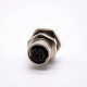 M12 4 Pin Panel Receptacles A Coded Straight Waterproof Shiled Female Rear Bulkhead Solder type Cable