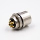 M12 4 Pin S Code Cable Female Straight Back Mount Panel Receptacles Solder Type Waterproof Shiled