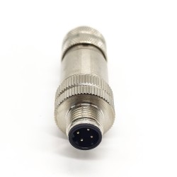M12 4 Position D-Code Shielded Field Termination Connectors For Cable Assembly